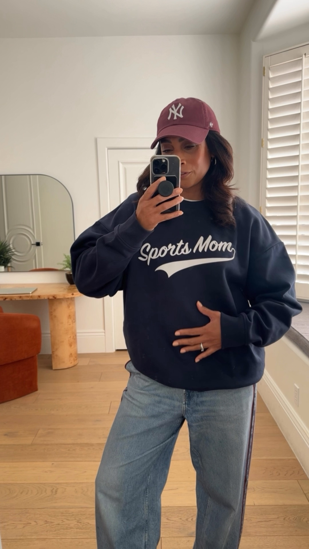 Sports Mom Crewneck, sized up to a large for an oversized fit.



#LTKOver40 #LTKStyleTip