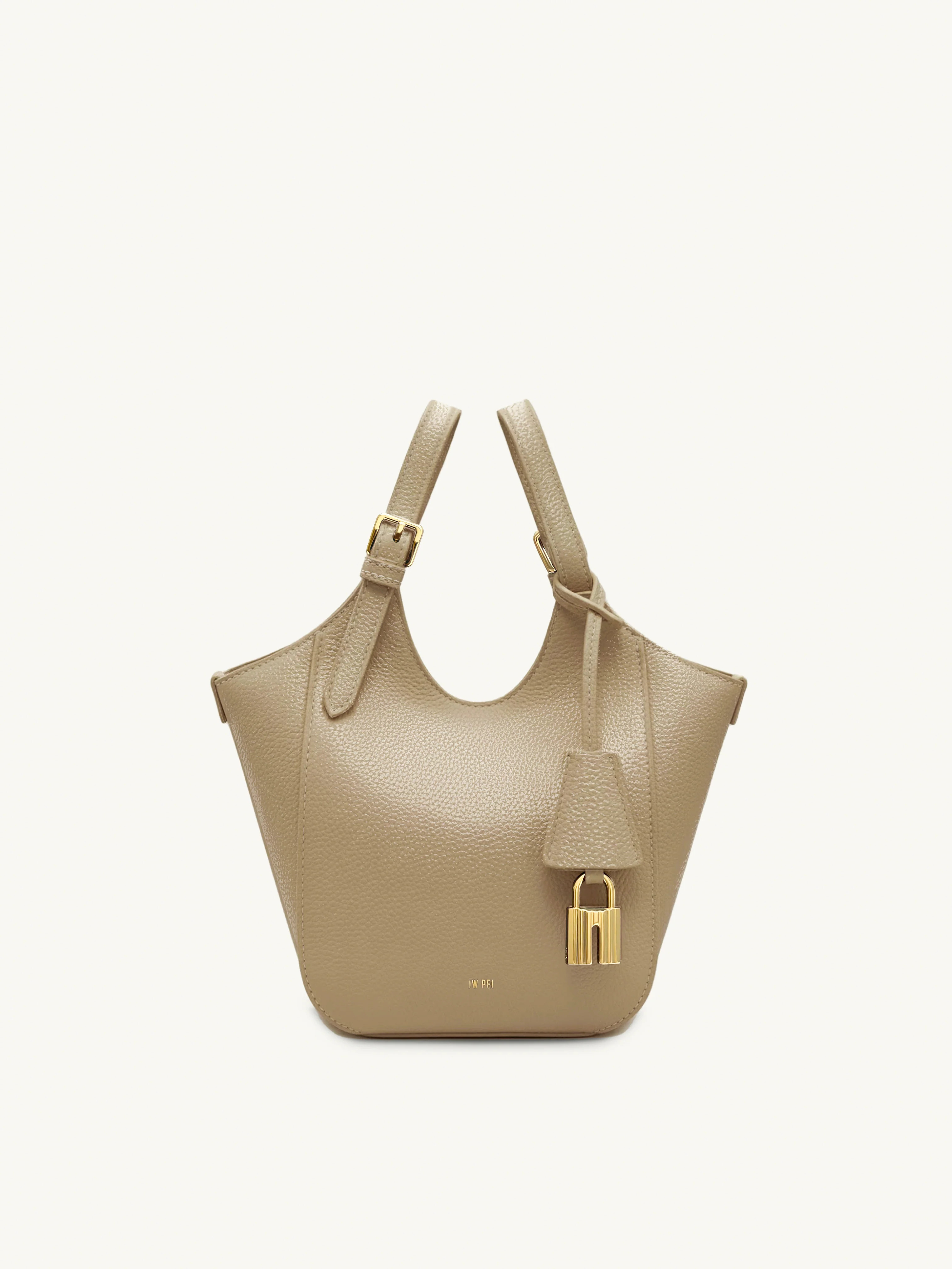 Ines Padlock Tote Bag - Gray Beige | JW PEI US
