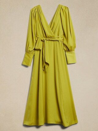 Blouson-Sleeve Maxi Dress | Banana Republic Factory