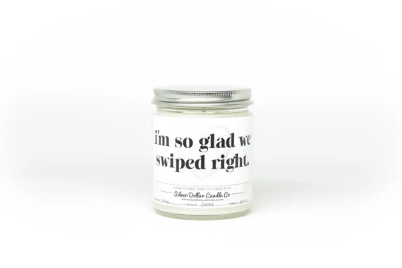 I'm so Glad We Swiped Right  Funny Candle for Him | Etsy | Etsy (US)