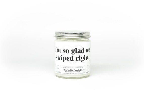 I'm so Glad We Swiped Right  Funny Candle for Him | Etsy | Etsy (US)