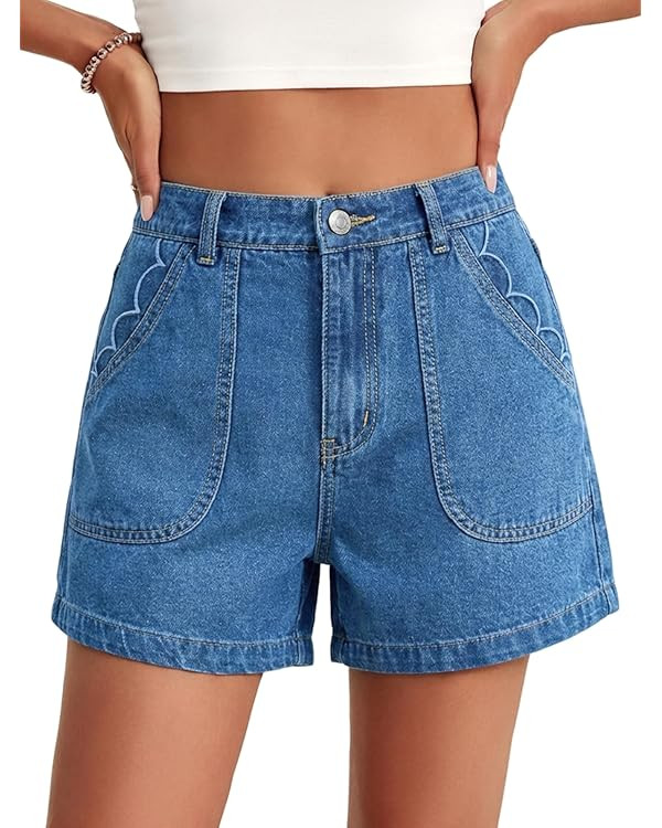 Cicy Bell Womens Baggy High Waisted Jean Shorts Summer Wide Leg Jorts Casual Vintage Denim Shorts... | Amazon (CA)