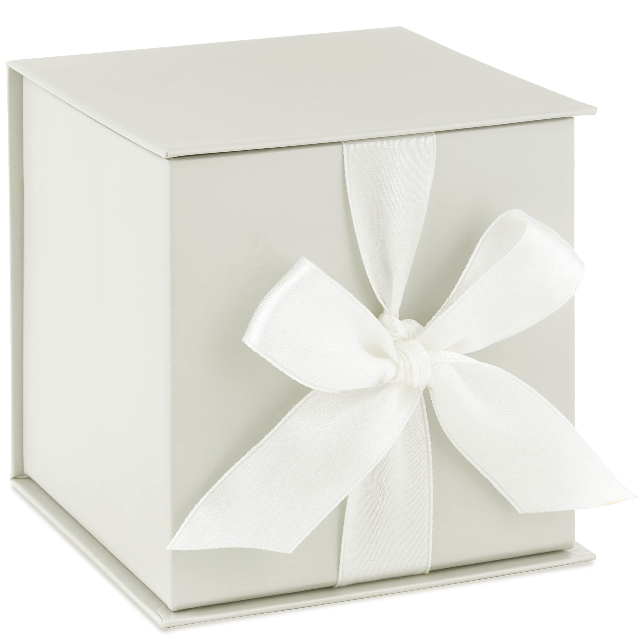 Hallmark Small Gift Box with Bow and Shredded Paper Fill (Grey White 4 inch Gift Box) for Wedding... | Amazon (US)