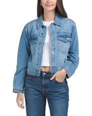Dolly Crop Jacket With Front Flap Pockets | TJ Maxx