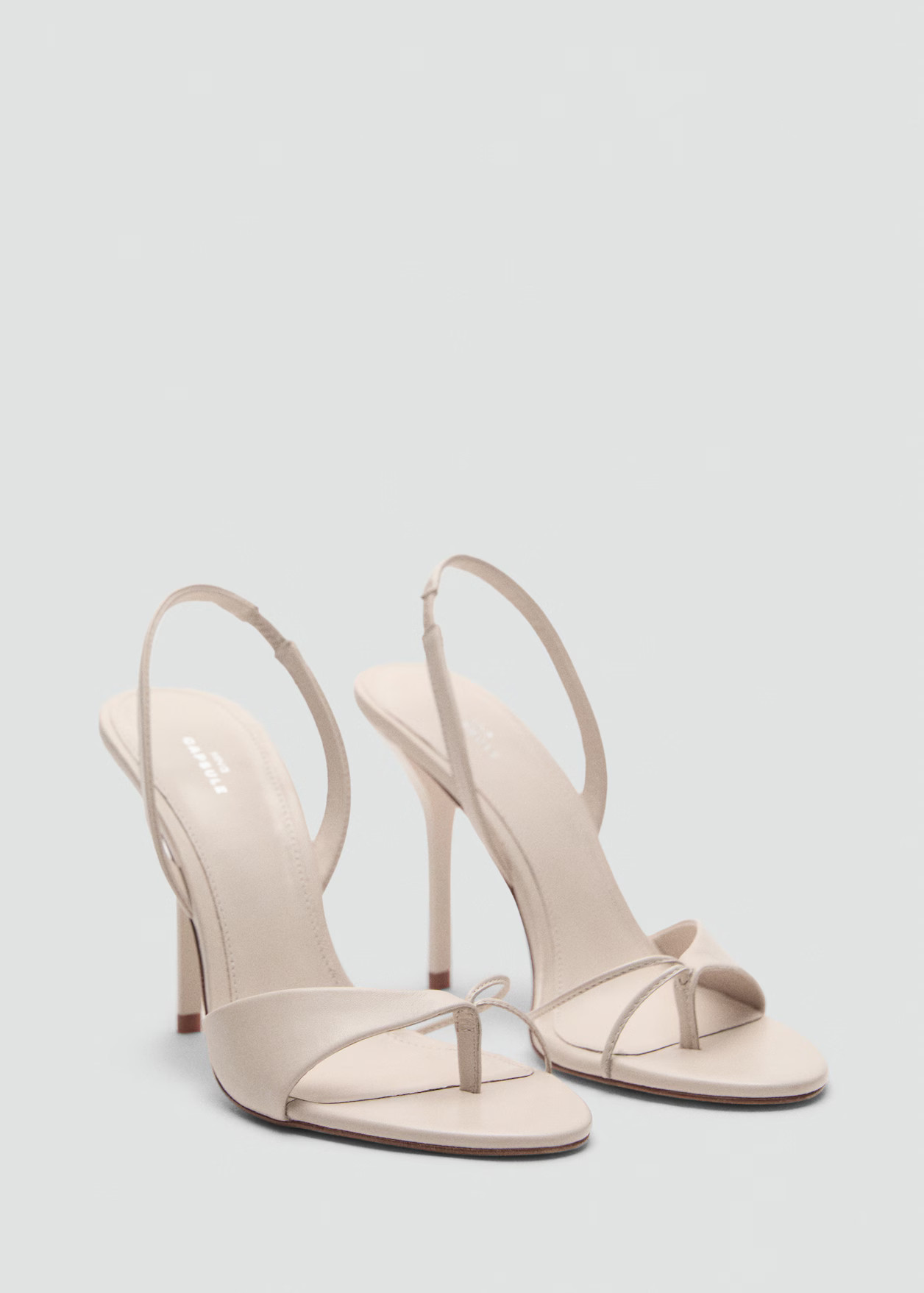 Leather sandals with contrasting heels - Women | MANGO United Kingdom | MANGO (UK)