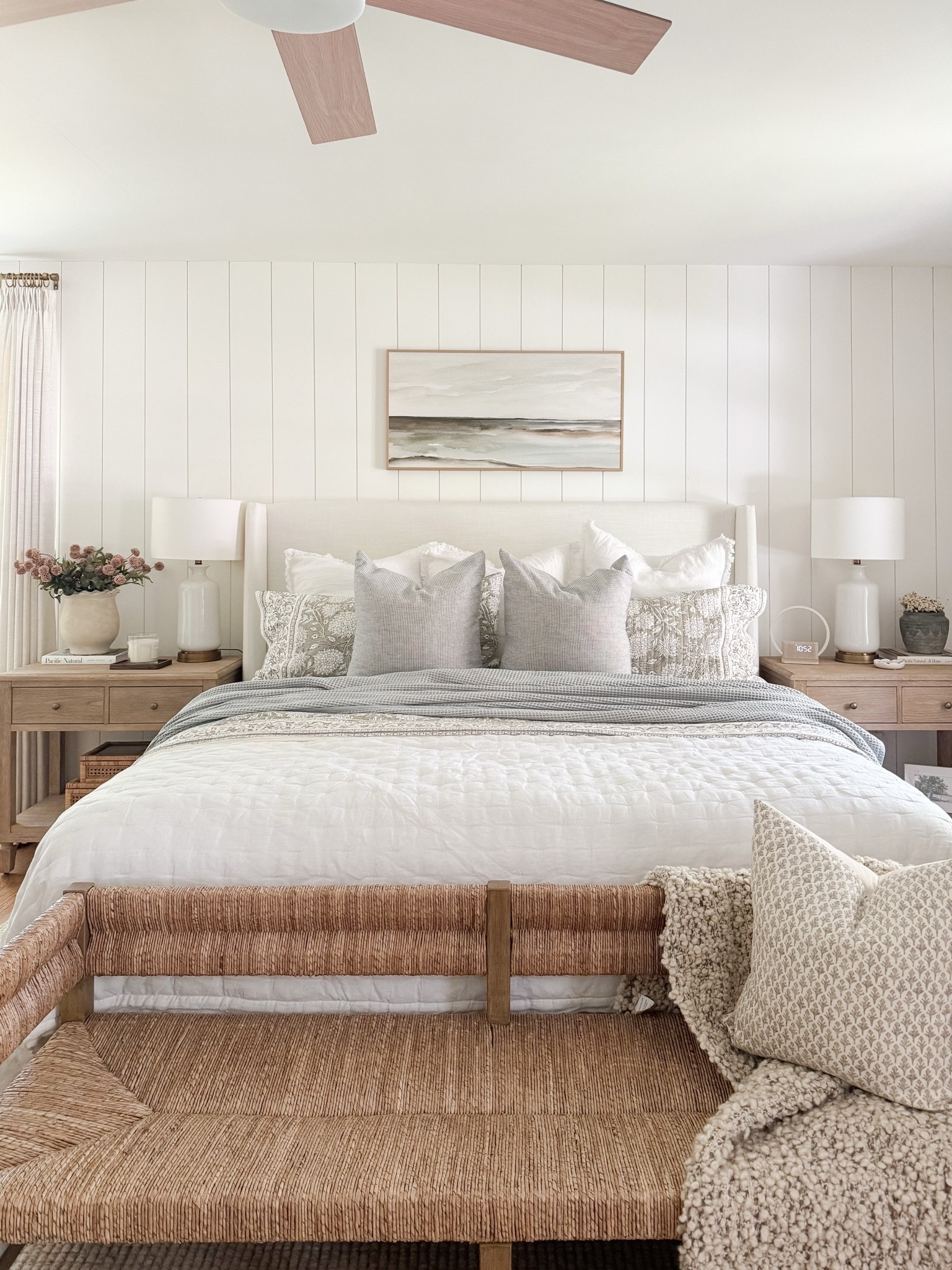 A simple and cozy bedroom design that always feels welcoming 🤍 I’m always switching up our bedding to make things feel fresh and exciting. This was one of your favorite looks! Linking all my finds here, including our area rug, woven bench, dresser, bedding, and more!

#LTKHome