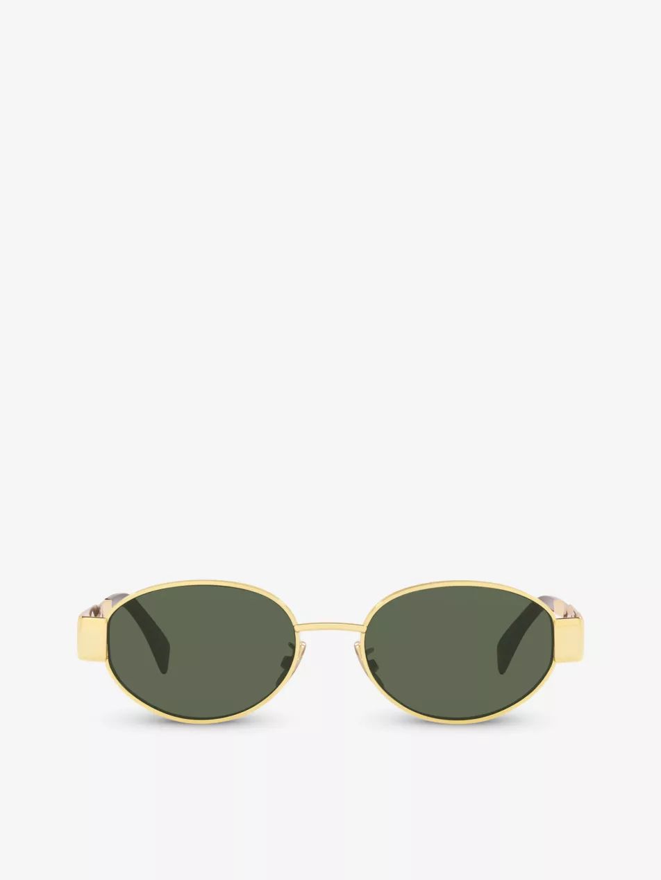 CL40235U oval-frame metal sunglasses | Selfridges