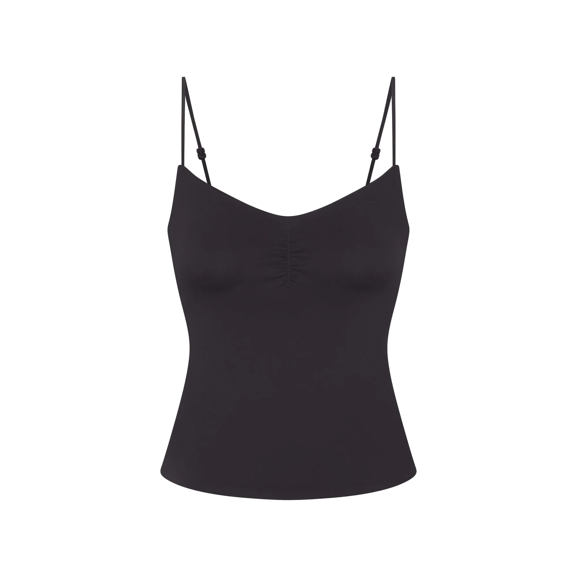 NikeSKIMS MATTE SHIRRED FRONT TANK | OBSIDIAN | SKIMS | SKIMS (US)