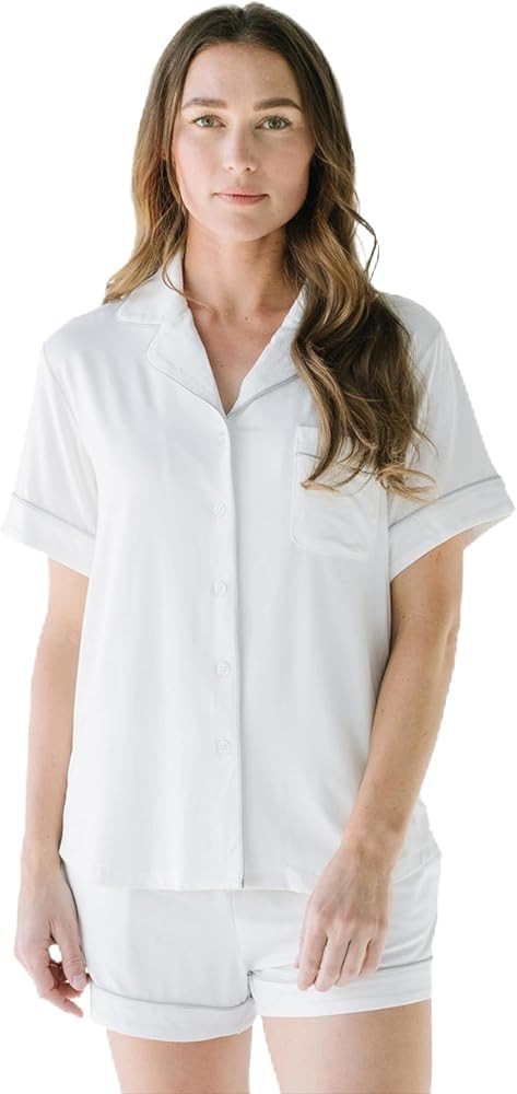 Cozy Earth Women’s Short Sleeve Pajama Set - Relaxed Fit with Adjustable Waistband & Side Pocke... | Amazon (US)