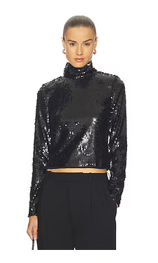 Rag & Bone Lucy Sequin Turtleneck in Black from Revolve.com | Revolve Clothing (Global)