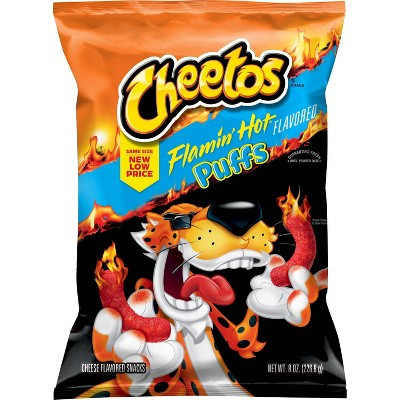 Cheetos Flamin' Hot Puffs Flavored Snacks - 8oz: Gluten-Free | Target