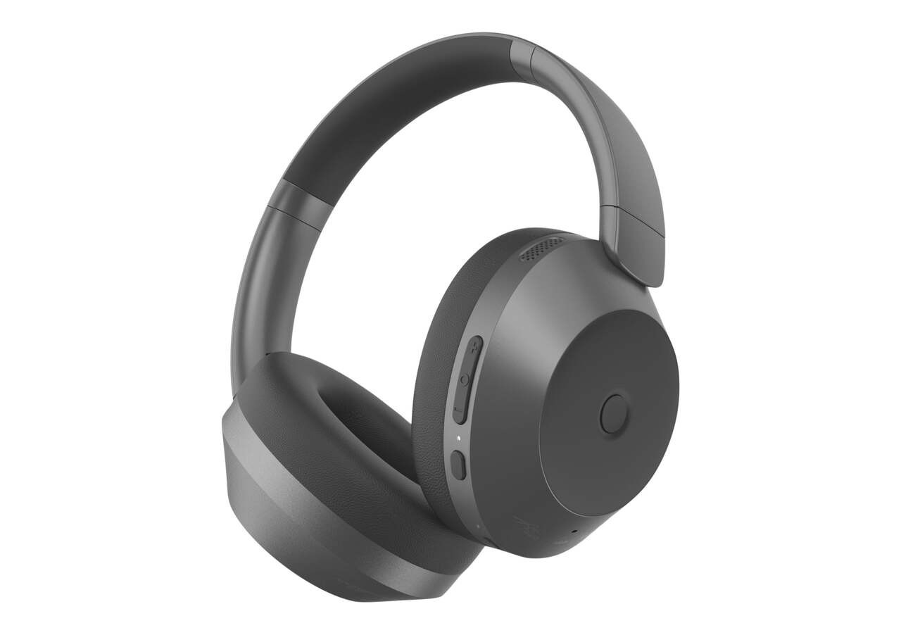 Bluehive Hybrid Over-the-Head Active Noise Cancelling True Wireless Bluetooth Headphones, Black | Canadian Tire