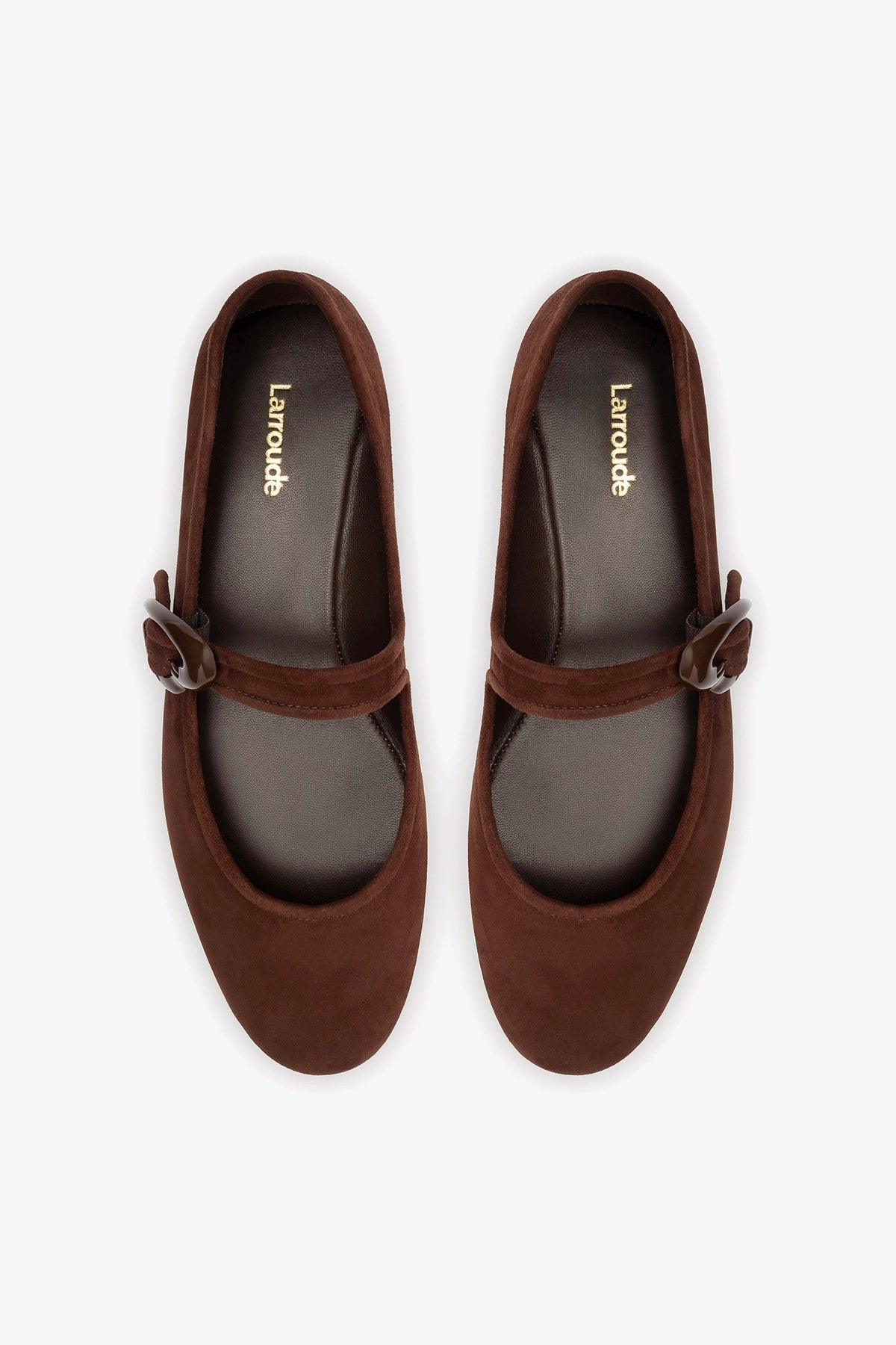 Verona Ballet Flat In Brown Suede | Larroude