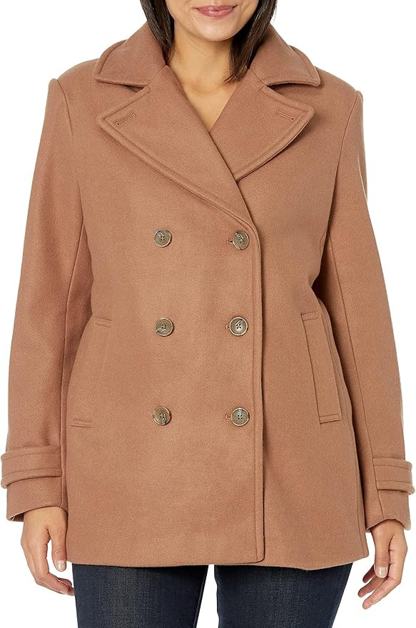 Amazon Essentials Women's Long-Sleeve Plush Peacoat | Amazon (US)