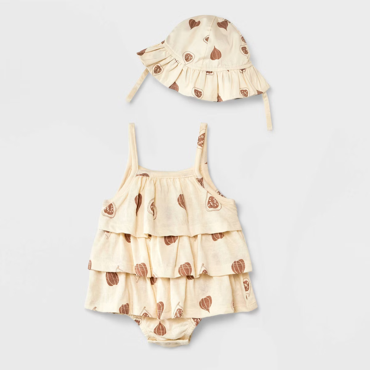 Grayson Mini Baby Girls' Romper with Hat - Off-White | Target