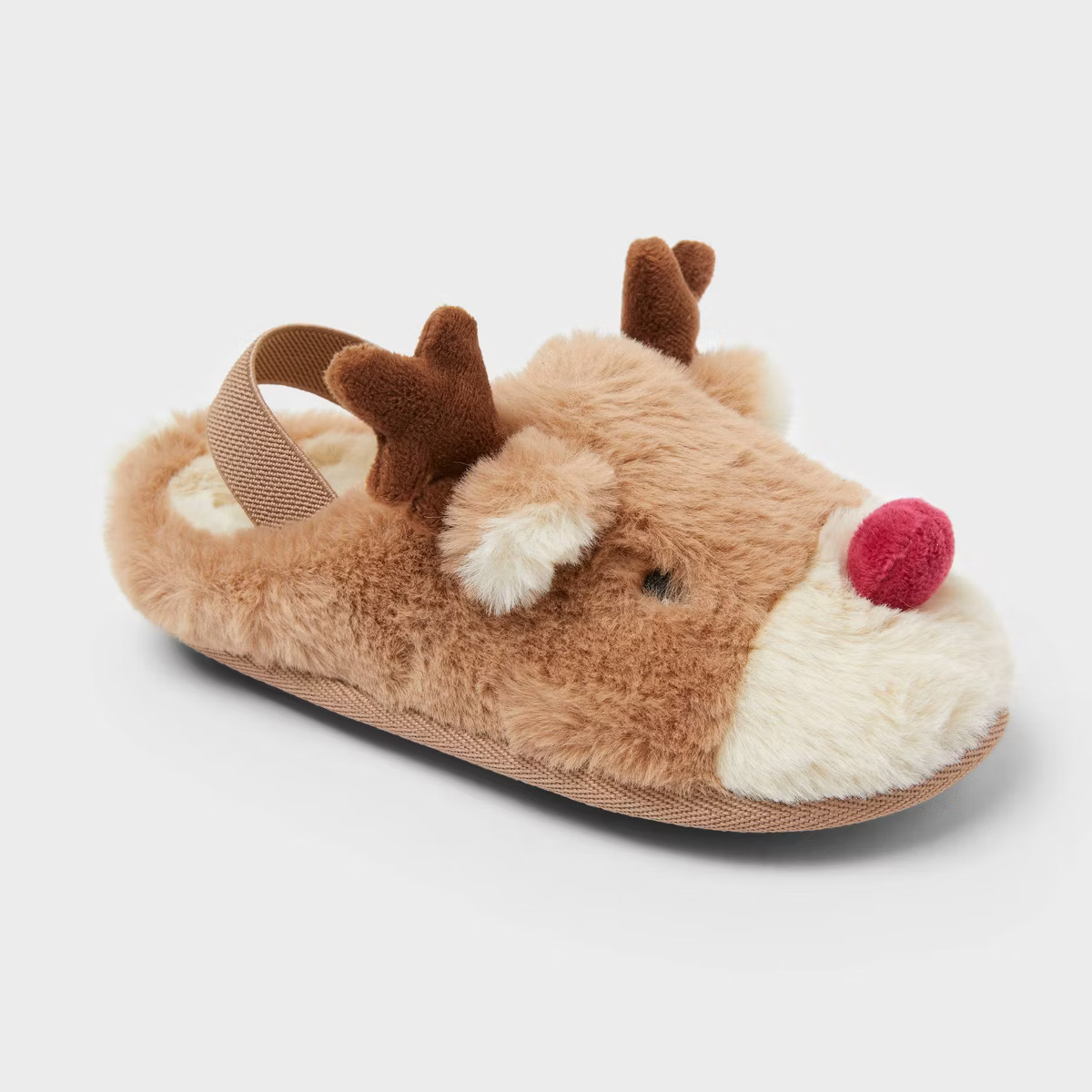 Toddler Reindeer Scuff Slippers - Wondershop™ Brown 11T-12T | Target