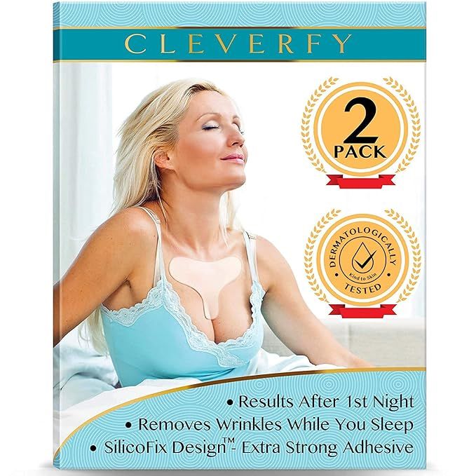 Cleverfy Chest Wrinkle Pads Sleeping (2 Pack T-shape ) - Decollete Anti Wrinkle Chest Pads - Sili... | Amazon (US)