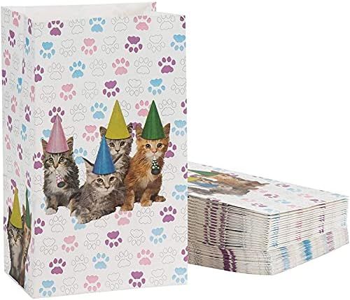 Juvale Cat Party Favor Bags for Kids Birthday Party (36 Pack) | Amazon (US)