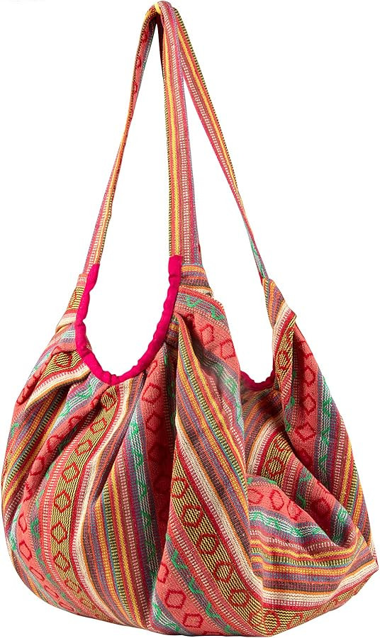 Tribe Azure Pink Hobo Style Tote Bag Handbag | Amazon (US)