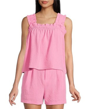Copper Key Coordinating Ruffle Strap Tank Top | Dillard's | Dillard's