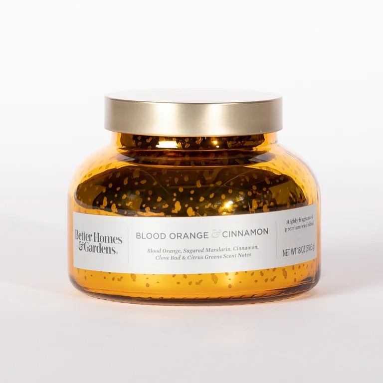 Better Homes & Gardens 18oz Blood Orange & Cinnamon Mercury 2-Wick Jar Candle - Walmart.com | Walmart (US)