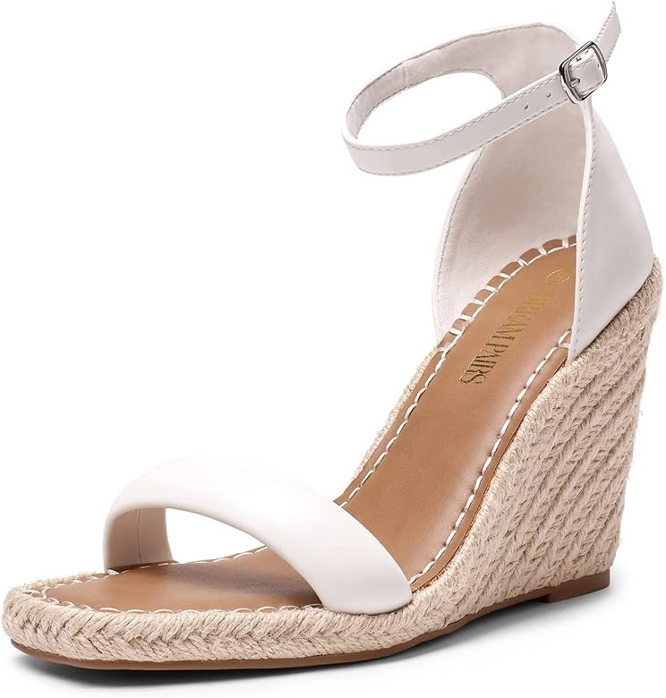 DREAM PAIRS Womens Open Toe Espadrilles Wedges Ankle Straps High Heels Platform Dressy Sandals | Amazon (US)