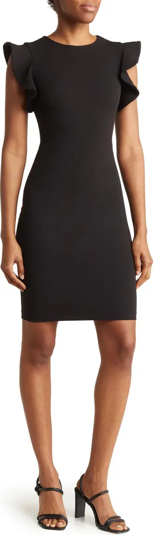 Ruffle Shoulder Sheath Dress | Nordstrom Rack