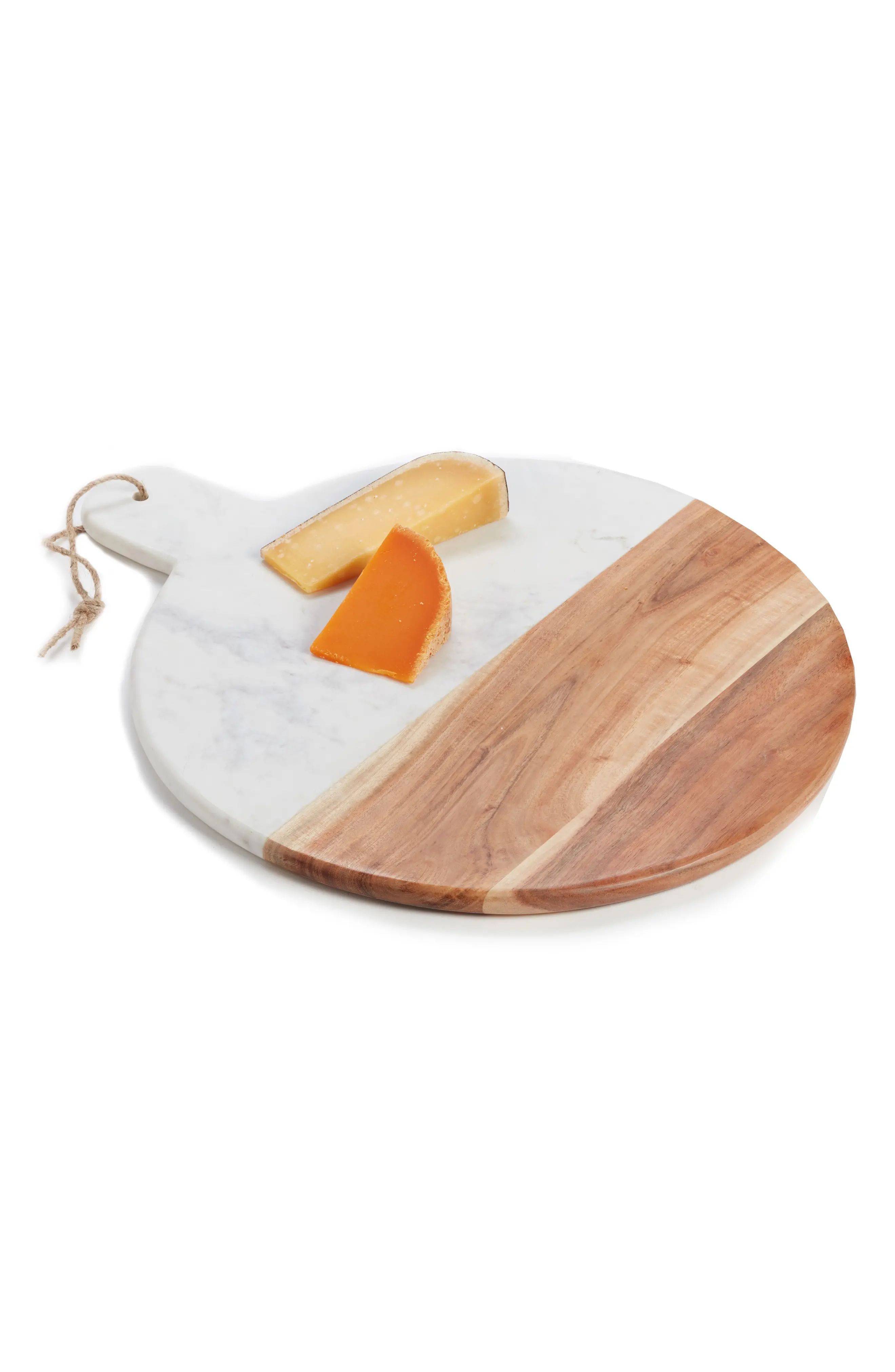 Nordstrom at Home Round Marble & Acacia Wood Serving Board | Nordstrom