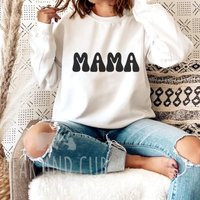 Mama Sweatshirt, Retro Crewneck Boho Pullover, Mothers Day Gift, Gift For Mom, New Mom Outfit, Loungewear | Etsy (US)