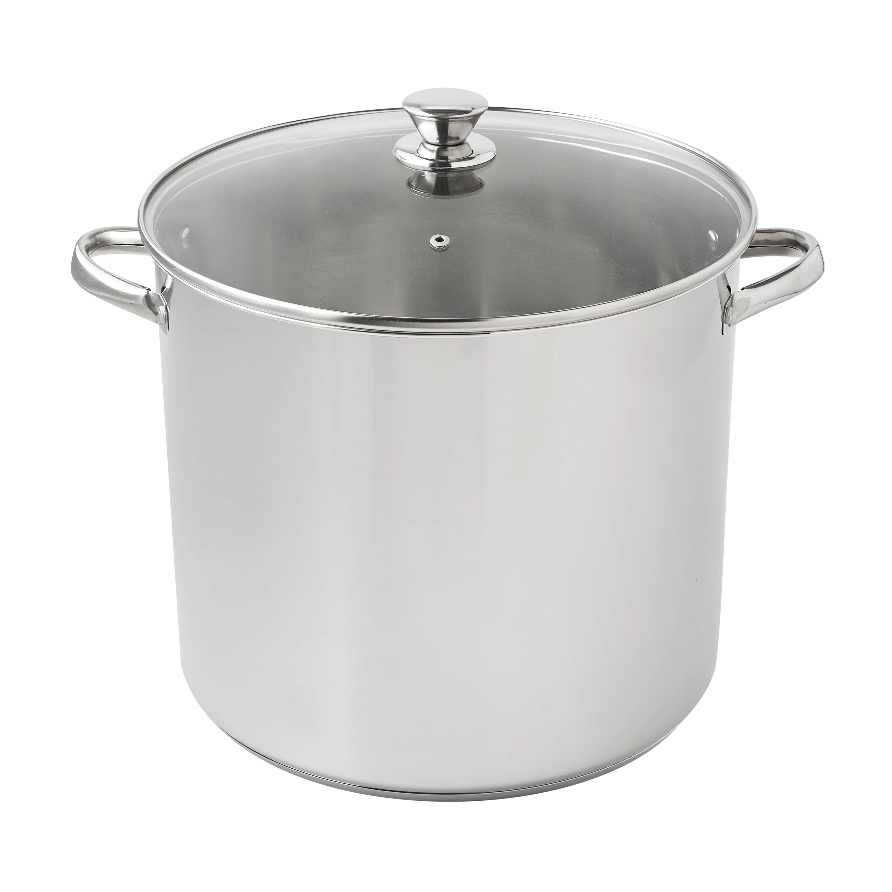 Mainstays Stainless Steel 20-Quart Stock Pot with Glass Lid | Walmart (US)