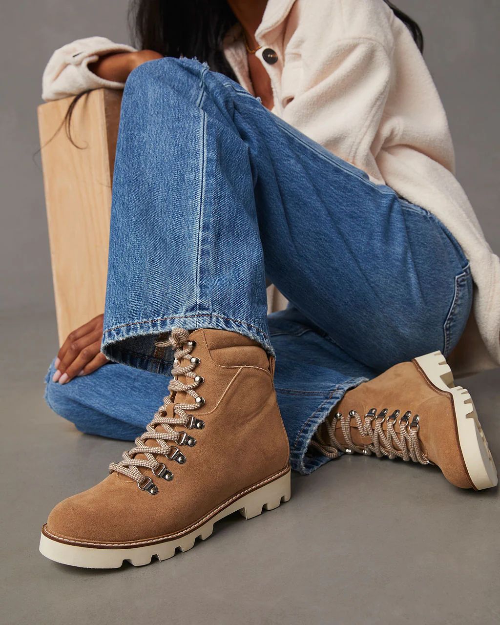 Arlene Faux Suede Lace Up Boot | VICI Collection