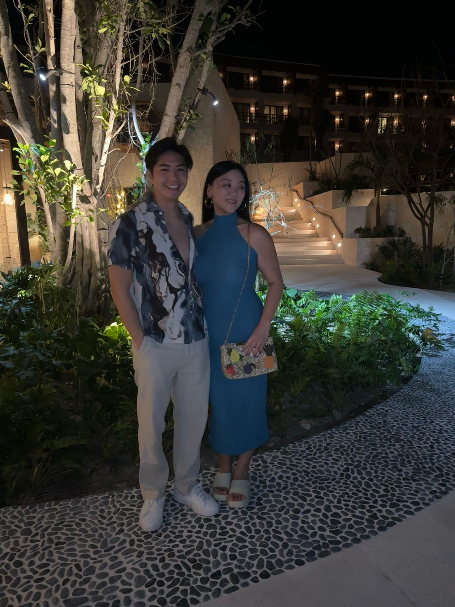 I love mine and George's dinner date outfit! My halter textured maxi dress matches George's button-down shirt! We look adorable, don't we? I can’t link my exact dress but I found a similar one from Amazon!
#matchingoutfits #fashionfinds #trendydress #mensfashion

#LTKstyletip #LTKmens #LTKtravel
