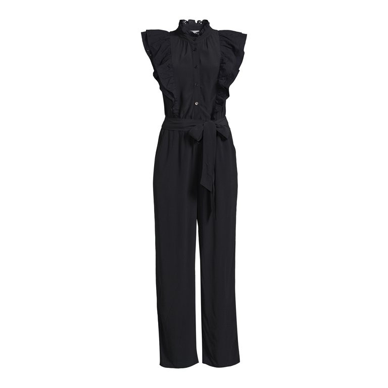 The Get Women's Eyelet Ruffle Jumpsuit | Walmart (US)