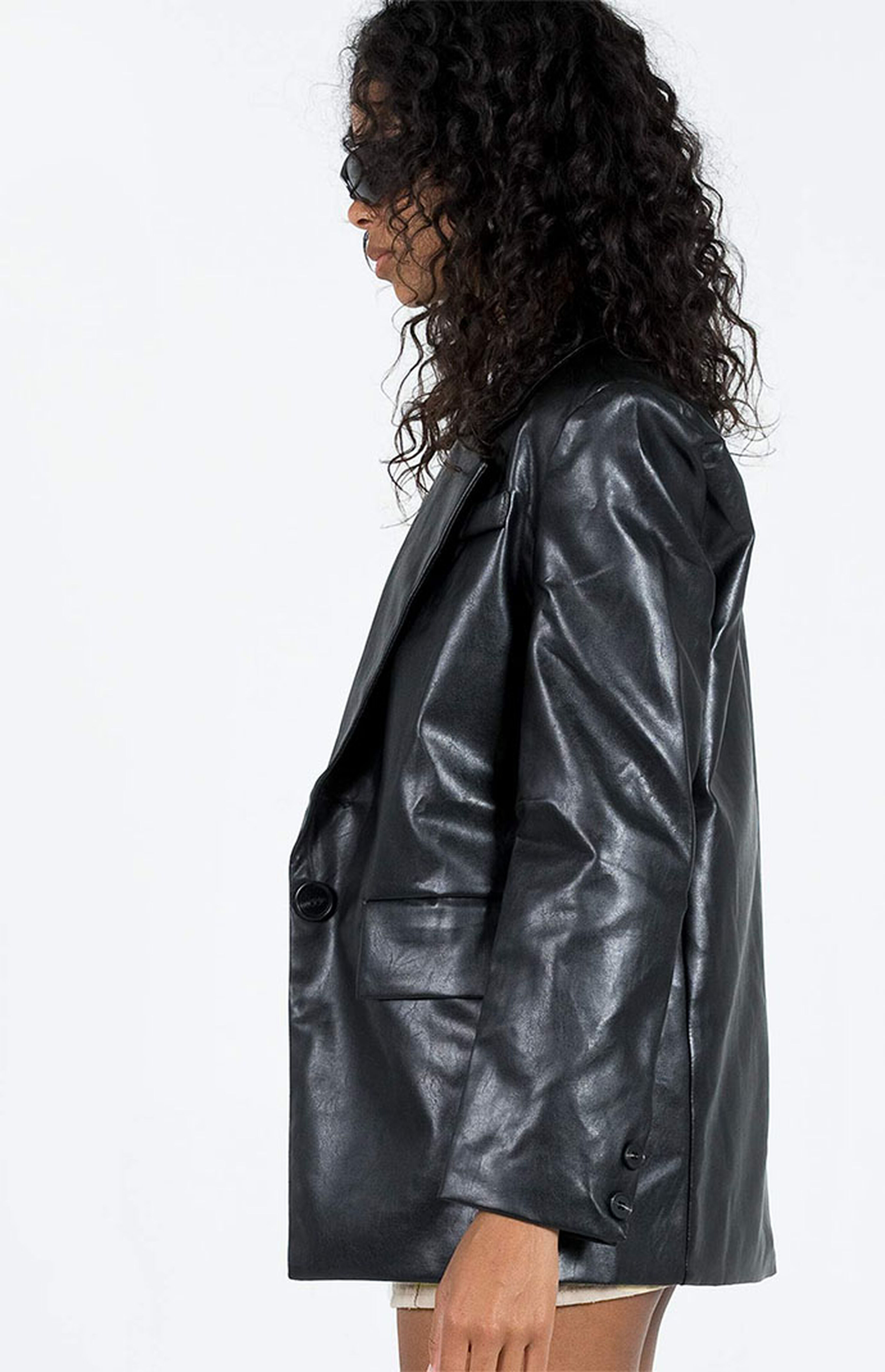 Princess Polly Jocelyn Faux Leather Blazer | PacSun