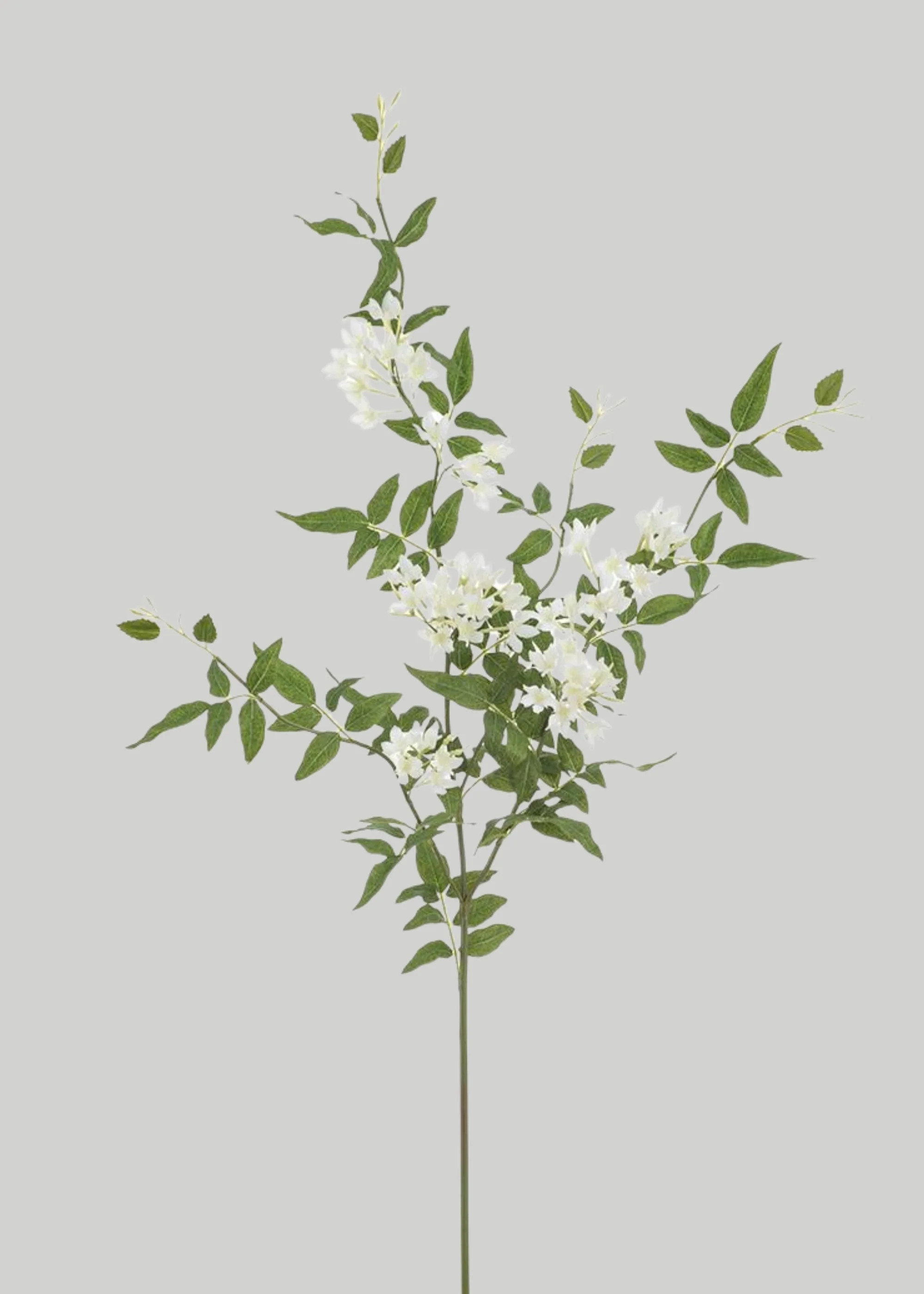 Tropical Fake Stephanotis Blooming Flower Branch in White - 43" | Afloral