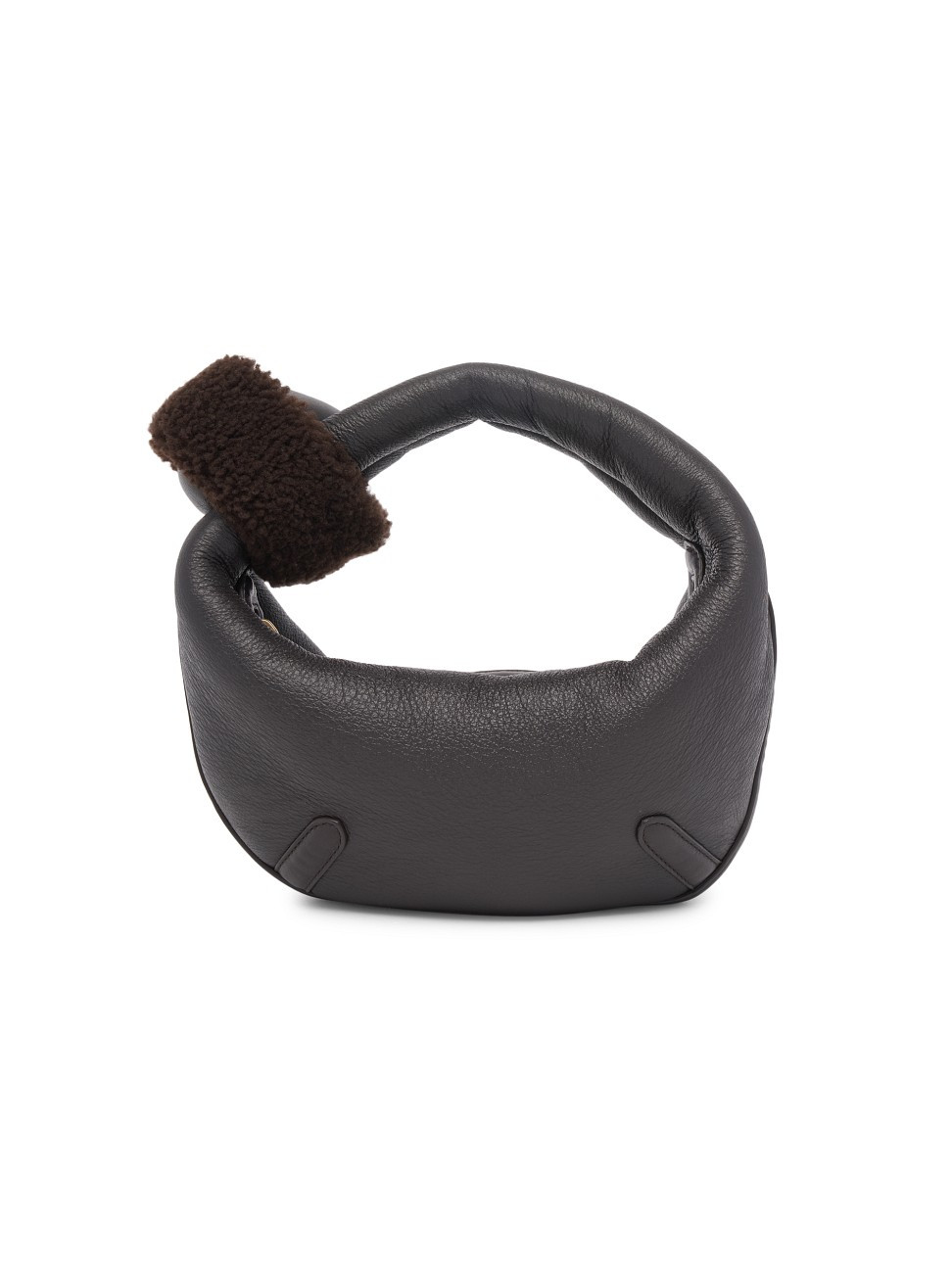 Women's Aviator Mini Jodie Leather & Shearling Hobo Bag - Dark Brown | Saks Fifth Avenue