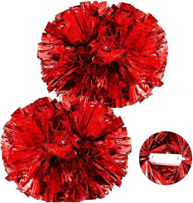 Cheerleading Pom Poms with Baton Handle | Amazon (US)