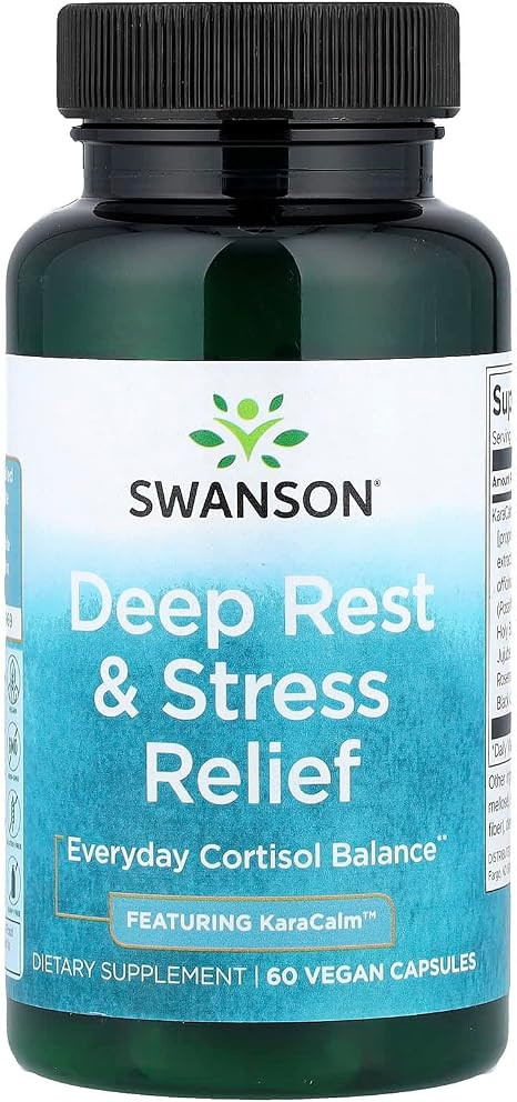 Swanson Deep Rest and Stress Relief - Featuring Karacalm 500 mg 60 Vegan Caps | Amazon (US)