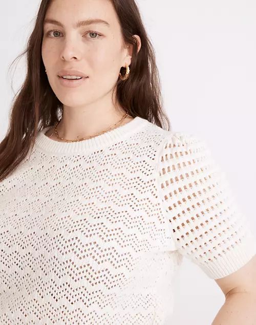 Atwater Crochet Sweater Tee | Madewell