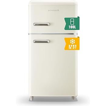 DEMULLER 3.5 CU.FT Mini Fridge with Freezer Compact Retro Refrigerator Dual Door Handles 7 Temp A... | Amazon (US)