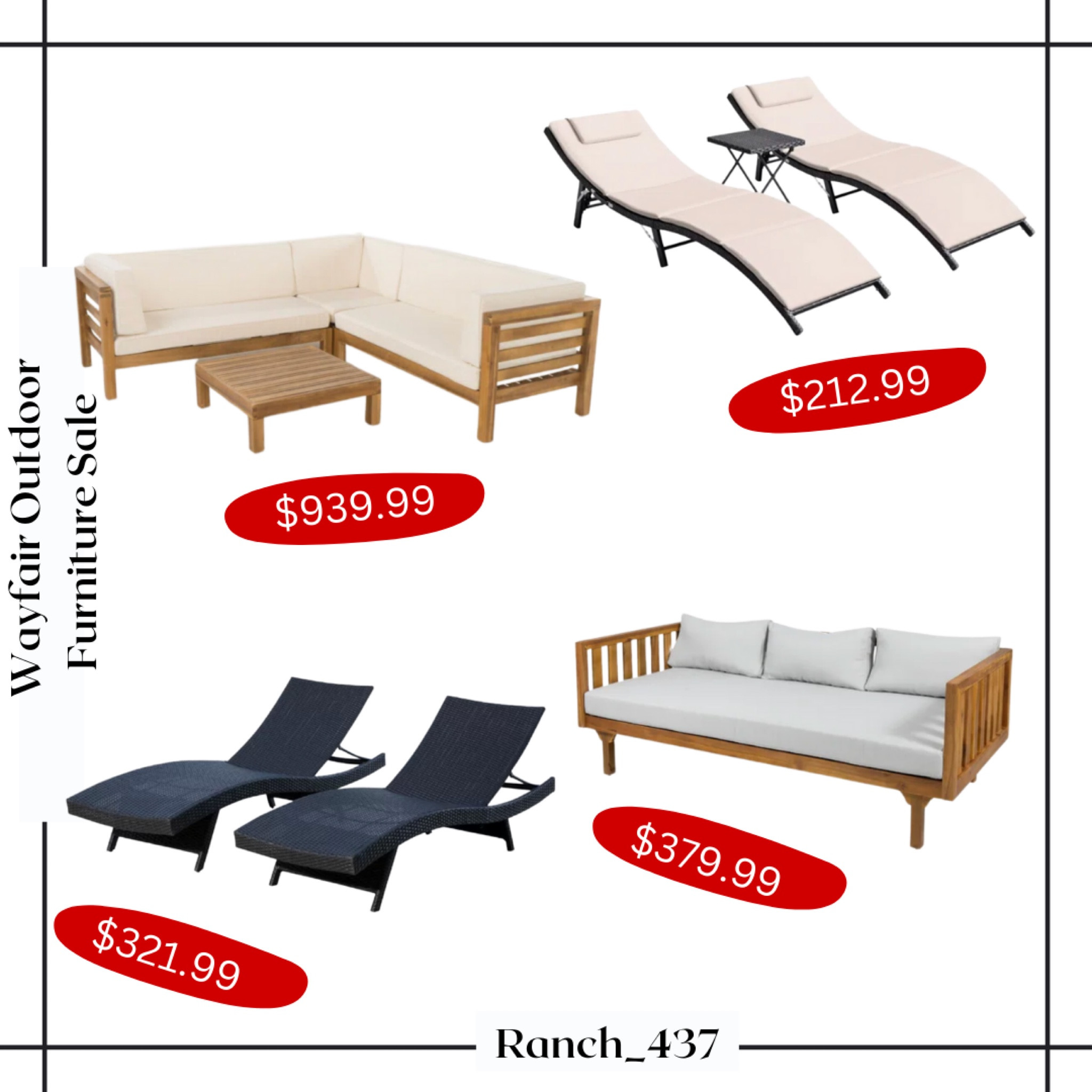Wayfair outdoor furniture sale! 

40% off, Wayfair, outdoor furniture, couch, lounge chairs, white, wood, black, wick, spring, summer

#LTKhome #LTKFind #LTKSeasonal