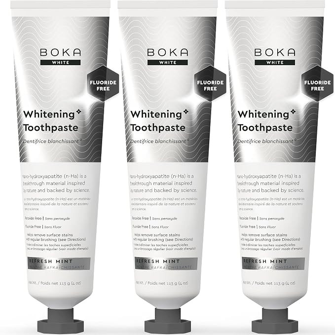 Boka Fluoride Free Toothpaste, Nano Hydroxyapatite Toothpaste, Appropriate for Sensitive Teeth, f... | Amazon (US)