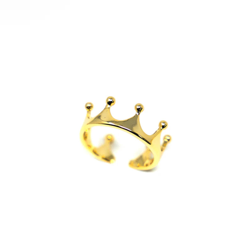 Gold Crown Adjustable Ring | The Sis Kiss