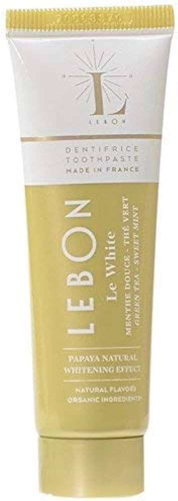 Lebon Le White (Sweet Mint + Green Tea) Organic Toothpaste 25 ml | Amazon (US)