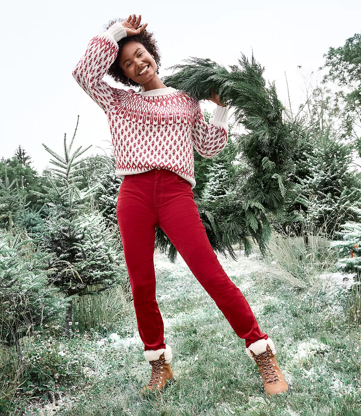 Fair Isle Textured Sweater | LOFT