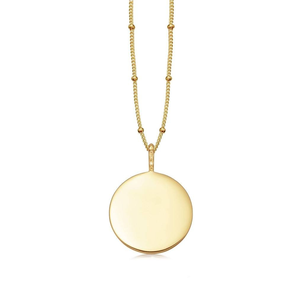 Gold Large Round Disc Necklace | Missoma