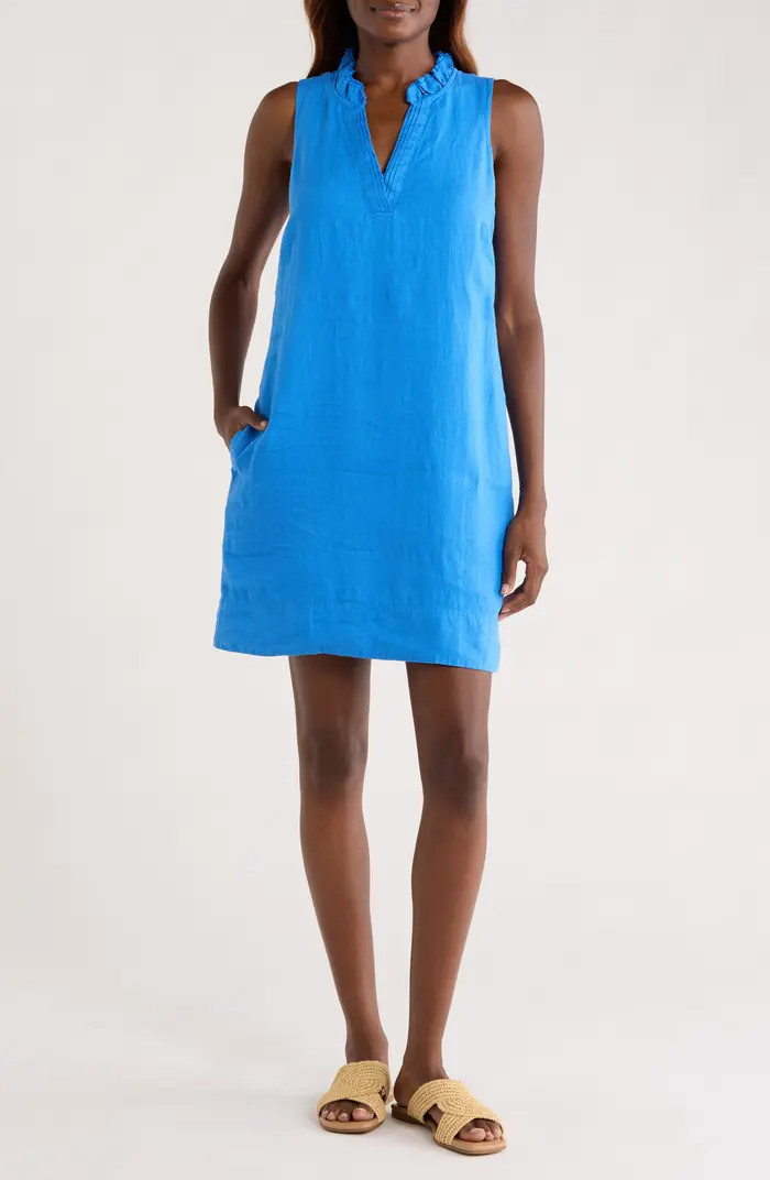 Two Palms Double Ruffle Linen Dress | Nordstrom