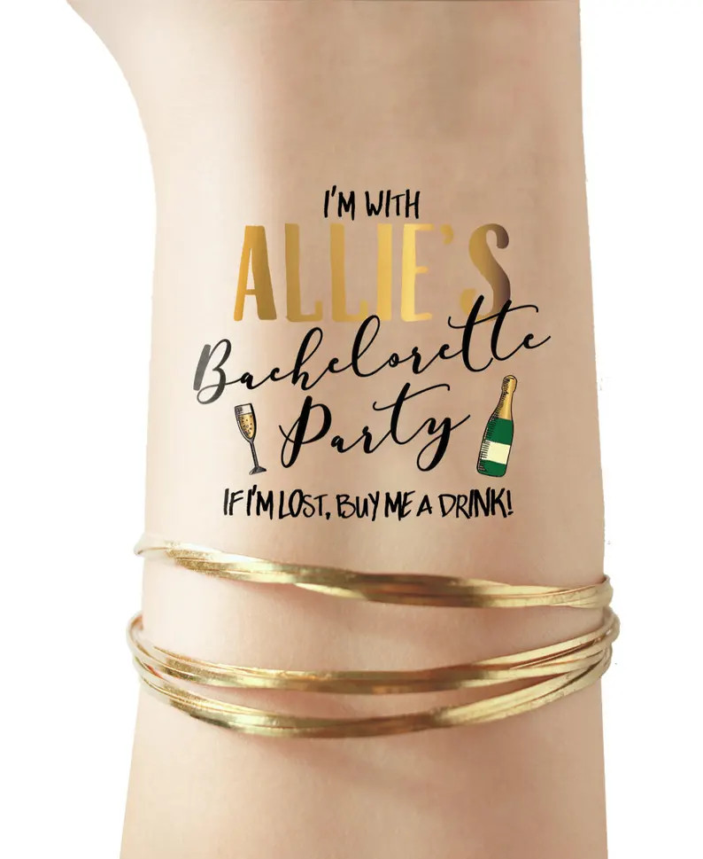 Bachelorette Tattoos  bachelorette Party tattoos favors | Etsy | Etsy (US)
