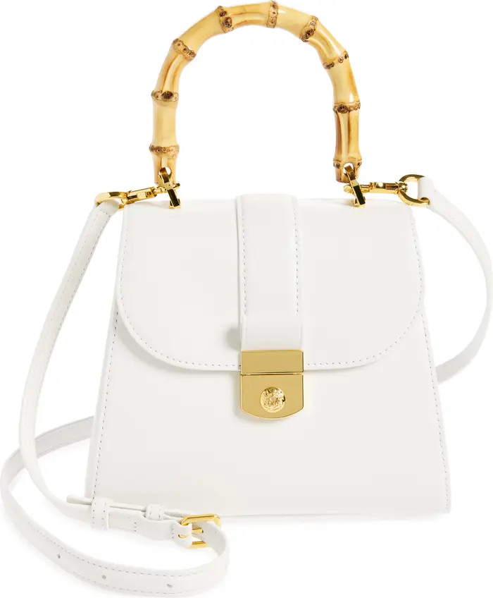 Veronica Beard Avenue Leather Bamboo Top Handle Bag | Nordstrom | Nordstrom
