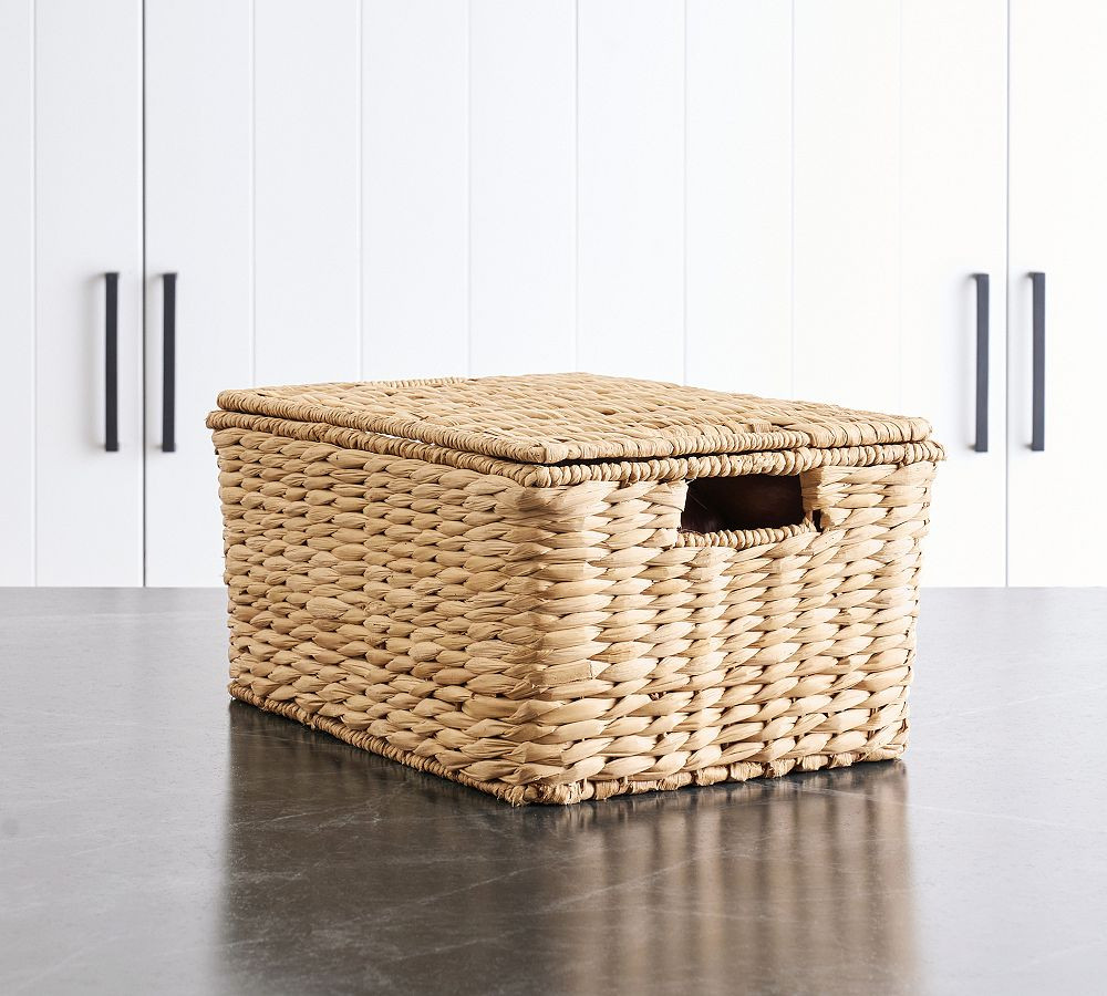 Savannah Handwoven Seagrass Lidded Baskets | Pottery Barn (US)